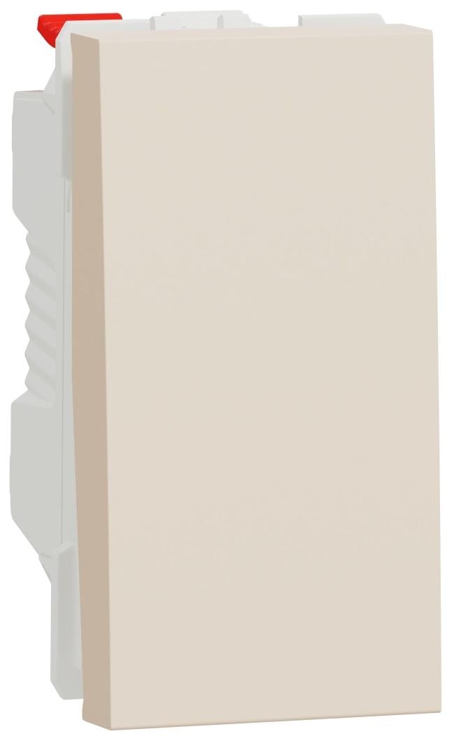 Выключатель проходной Schneider Electric Unica New одноклавишный перекрестный схема 7 10 А 1 модуль Бежевый (NU310544)
