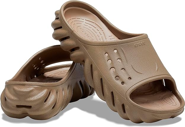 Шльопанці чоловічі утеплені Crocs Echo Slide Tumbleweed р. 45-46 Коричневий (19991)