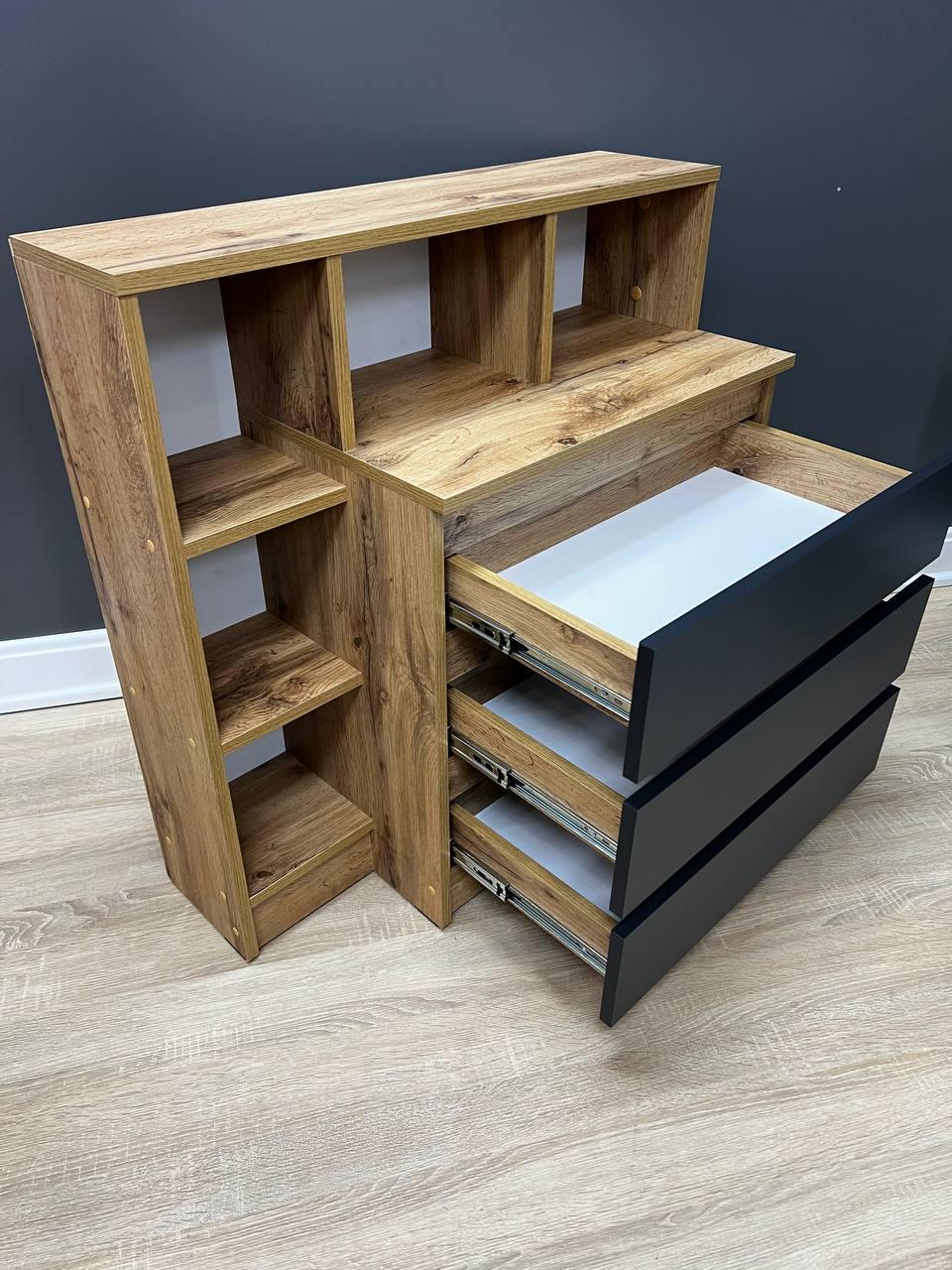 Комод Дженіфер 800х800х340 мм Дуб Аппалачі/Антрацитовий - фото 3 Комод Дженіфер 800х800х340 мм Дуб Аппалачі/Антрацитовий - фото 3