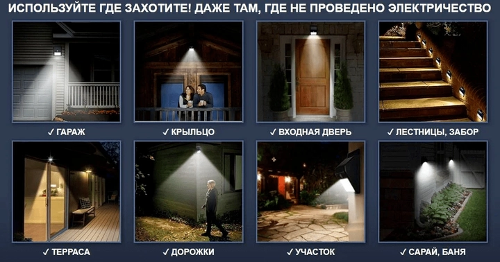 Прожектор Solar Motion Sensor Light 5115 30 LED з датчиком руху на сонячній батареї Чорний (13296880) - фото 6 Прожектор Solar Motion Sensor Light 5115 30 LED з датчиком руху на сонячній батареї Чорний (13296880) - фото 6