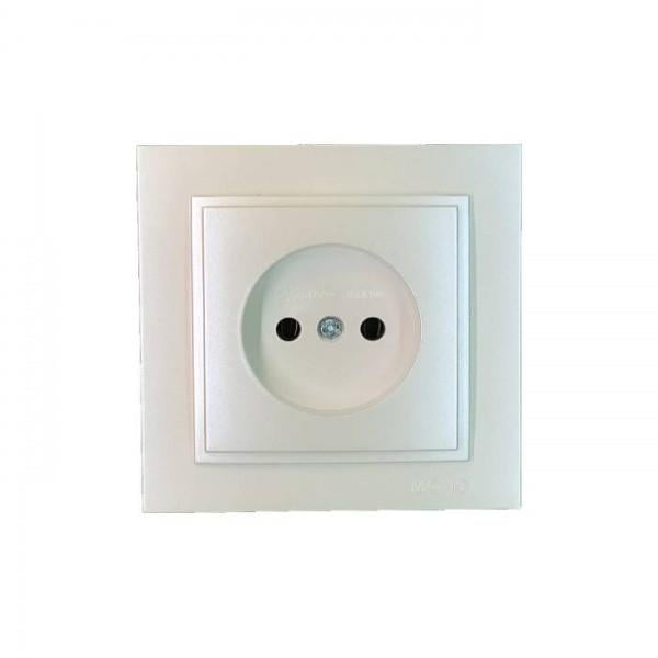 Розетка без заземления Mono Electric DESPINA Жемчужный (16152)