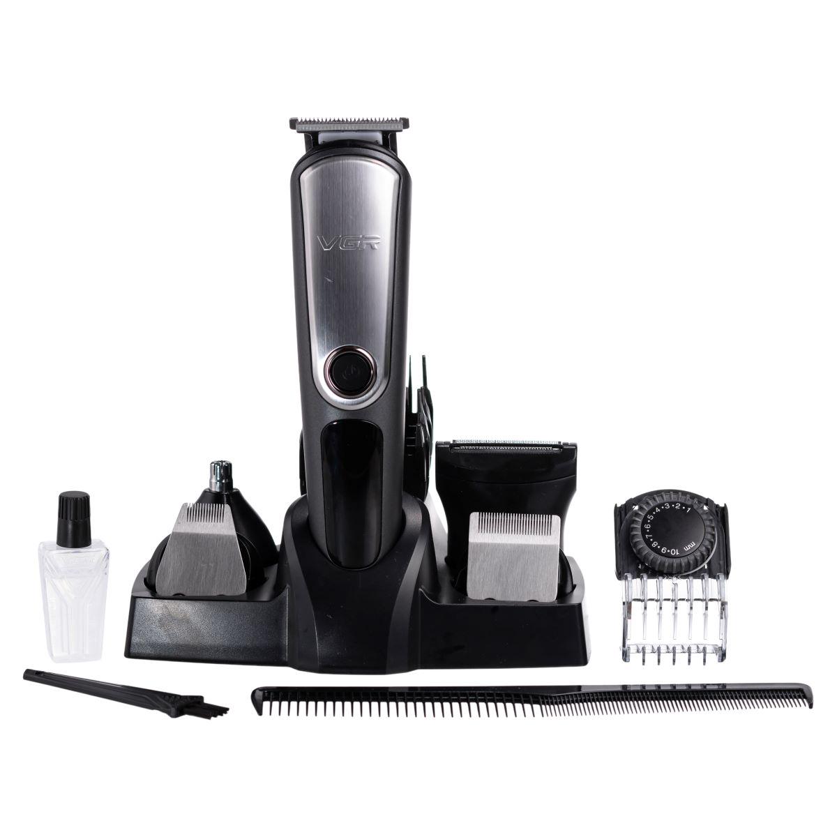 Набор для стрижки VGR V-105 волос 5в1 машинка/триммер/бритва (7360) - фото 6