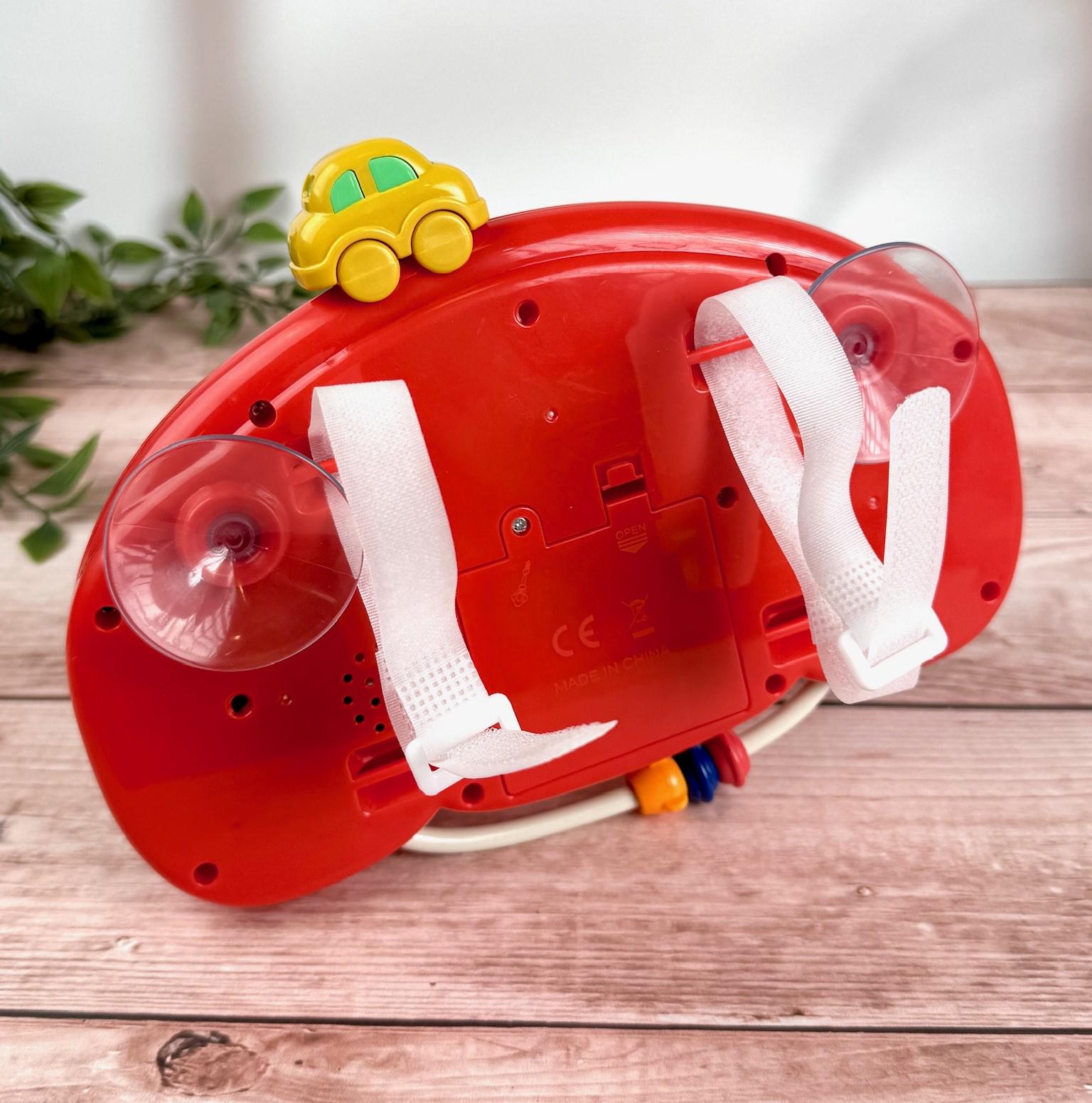 Игрушка интерактивная руль музыкальный на коляску с креплениями Красный (29666415) - фото 4