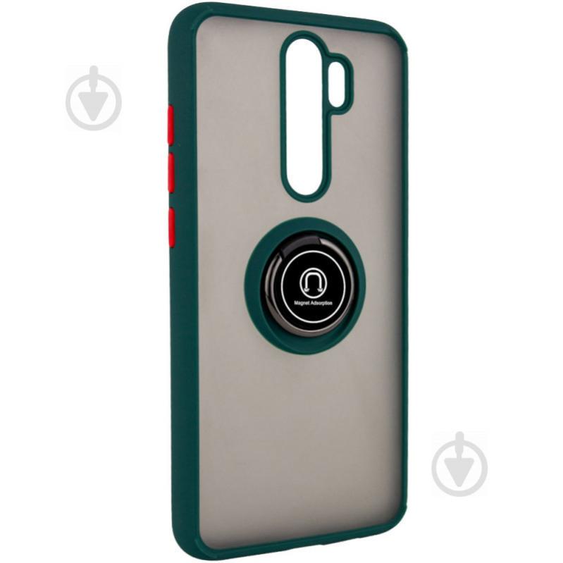 TPU+PC чехол Deen ColorEdgingRing под магнитный держатель для Xiaomi Redmi Note 8 Pro Зеленый (895841)