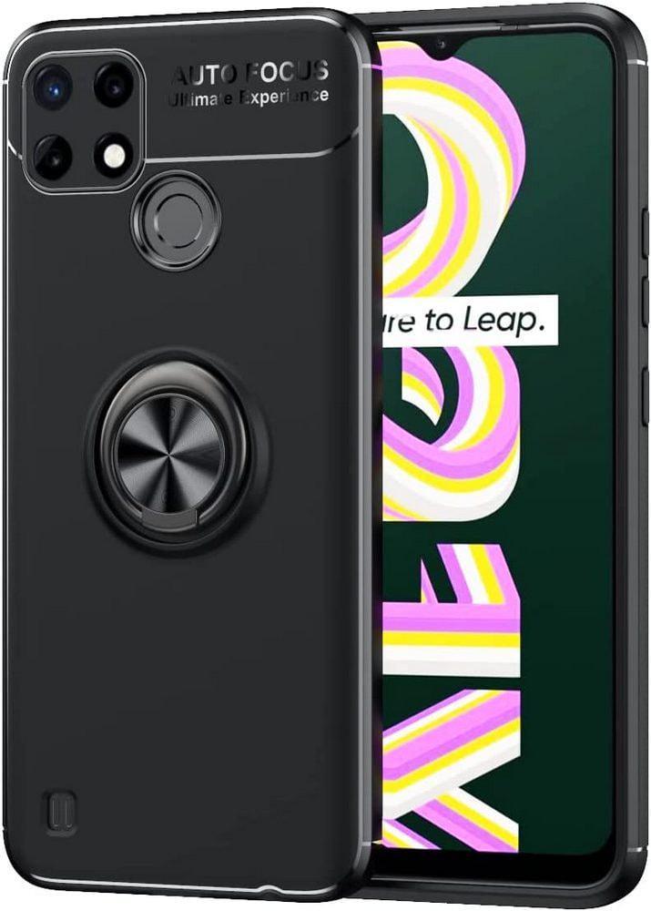 Чехол с кольцом Realme C25Y Autofocus Black (29948-2B)