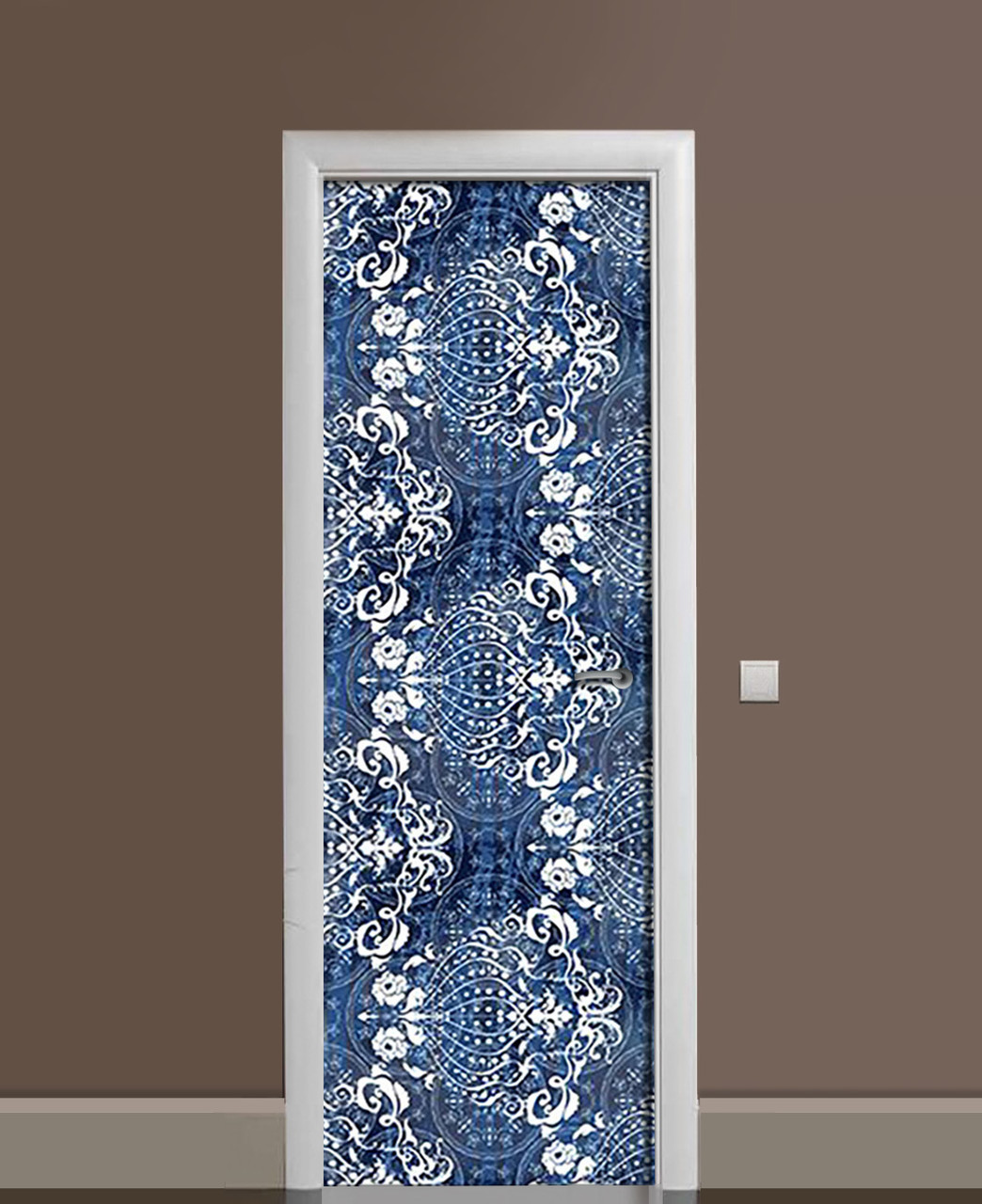 Наклейка 3D на двери Zatarga Императорский индиго виниловая 650х2000 мм (1323455225)