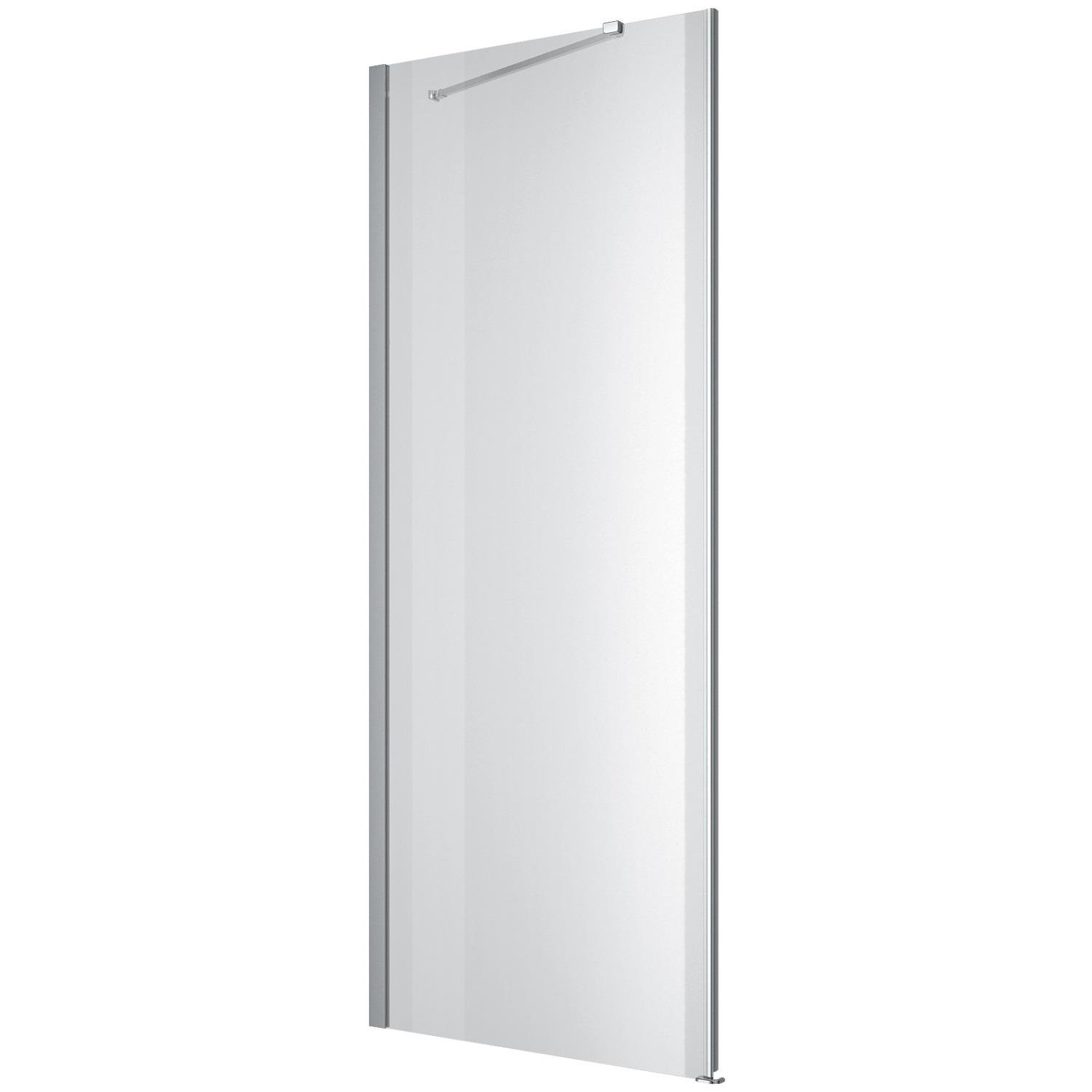 Душевая стенка с держателем Koller Pool Kvadro K80PC 2510162203 80x195 см профиль Хром (160758)