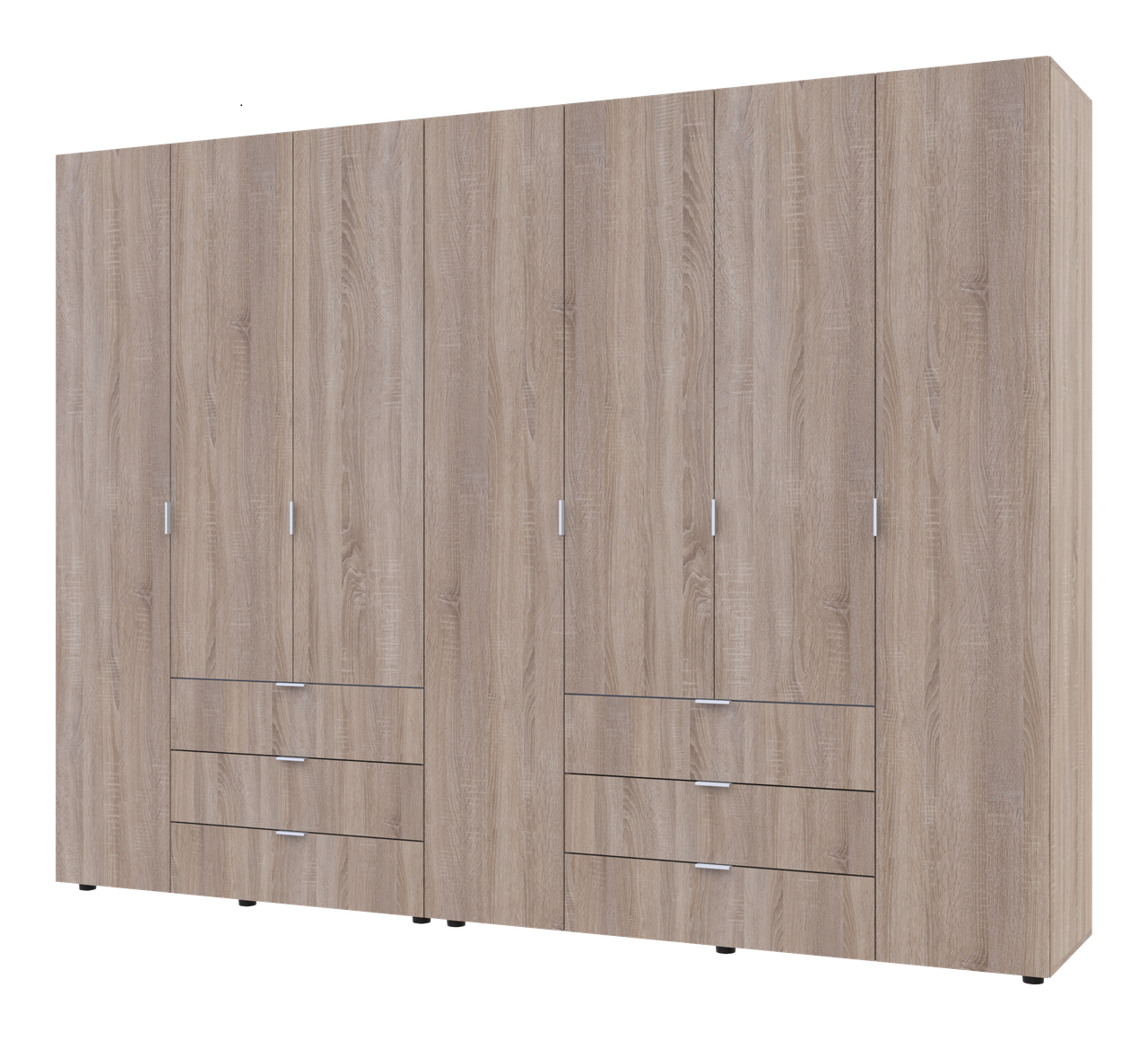 Комплект шкафов для одежды Doros Гелар 271,2х49,5х203,4 см 2 шт. Дуб сонома (DRS-011113)