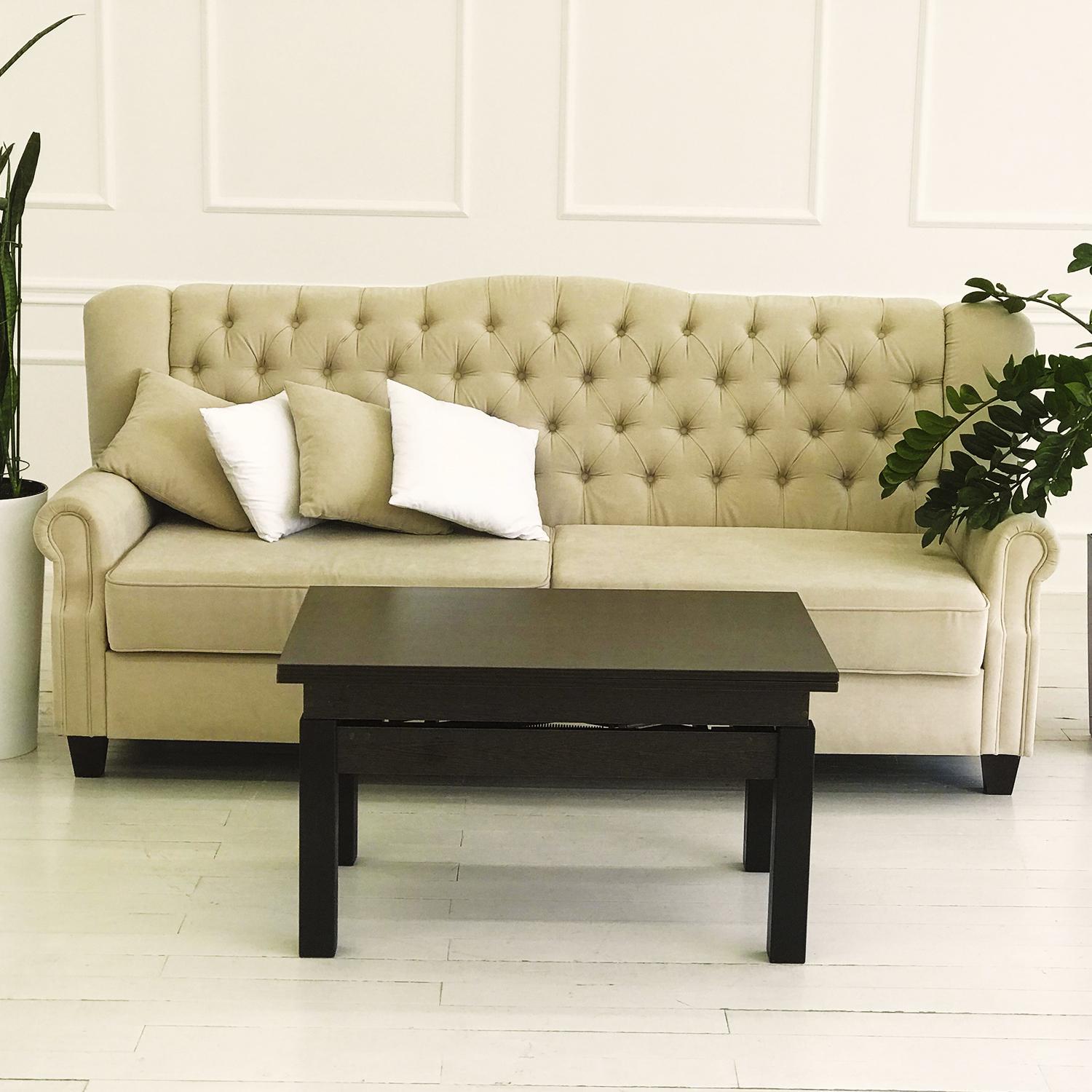 Журнальный стол-трансформер Artinhead B-Fly ламинированное ДСП/дерево Венге - фото 2