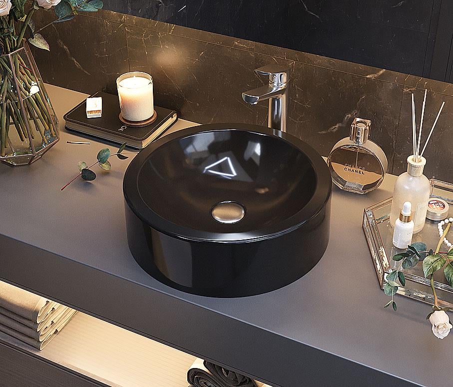 Умивальник накладний Status ADEL Black (656) - фото 2