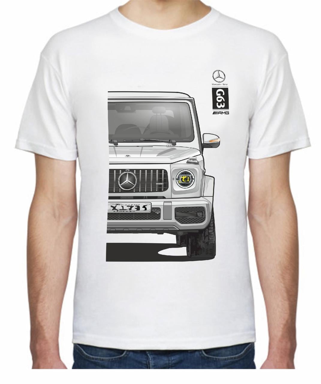 Футболка мужская Avtolife Mercedes-Benz G63 AMG F 105663 2XL Белый (2506063368)