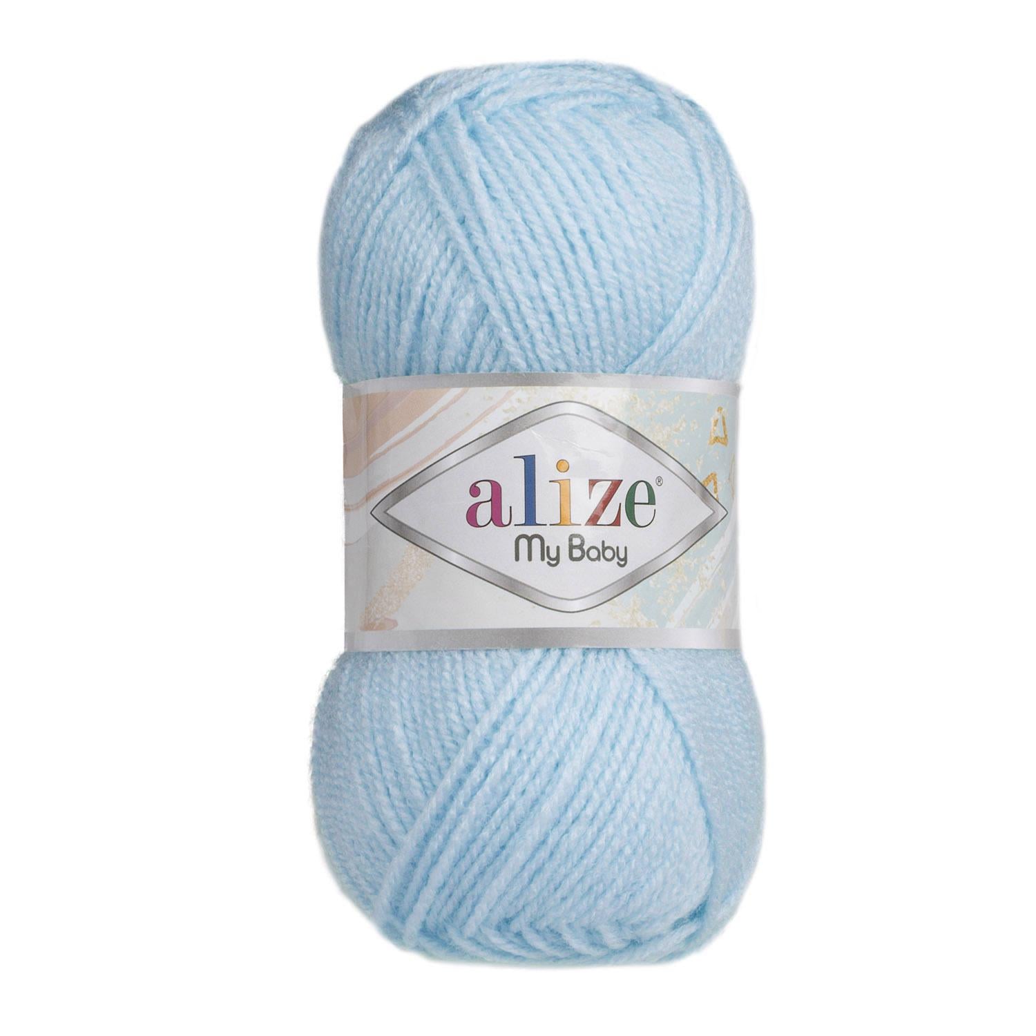Пряжа Alize My Baby 183 Голубой (6112)