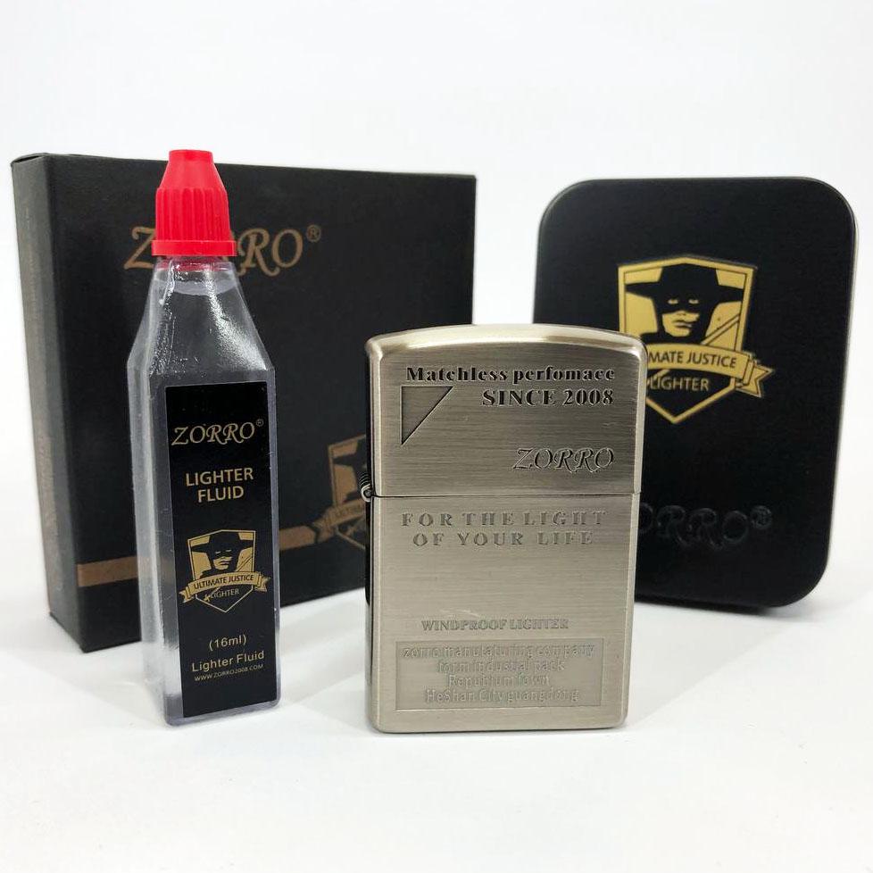 Зажигалка бензиновая Zorro HL-283 Нержавеющая сталь (310851) - фото 2
