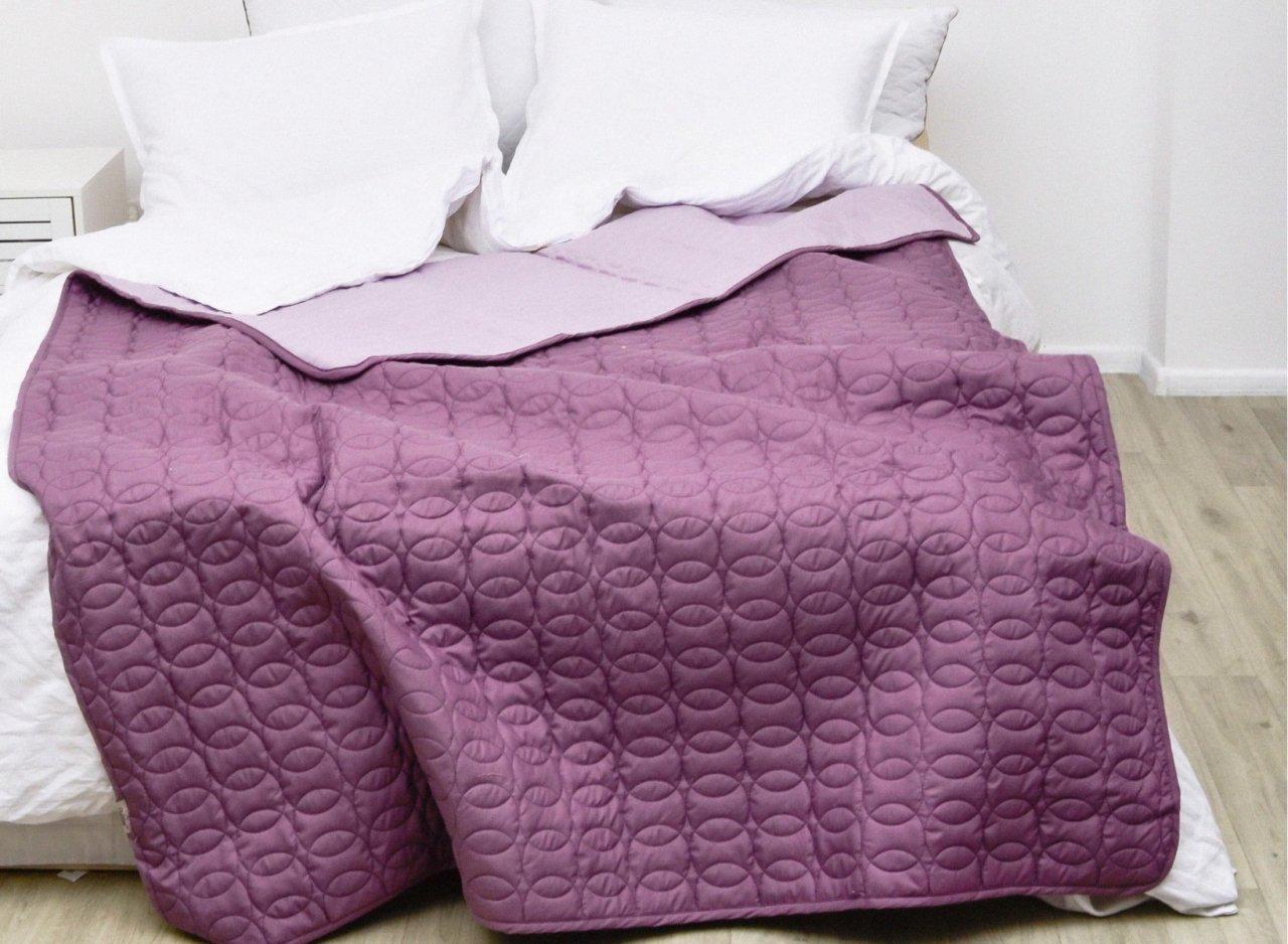 Покрывало стеганное Viluta Дуэт 140x210 Пудровая роза (107311)