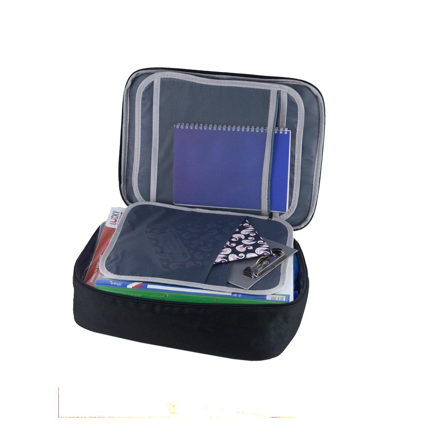 Сумка-органайзер для документів А4 35х26х12 см Чорний (ОДД-12-33) - фото 3 Сумка-органайзер для документів А4 35х26х12 см Чорний (ОДД-12-33) - фото 3