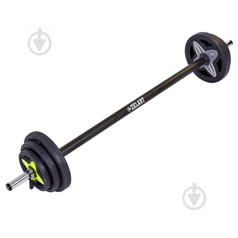 Штанга для фитнеса planeta-sport Record FI-7216 20кг l-1,3м d-25мм 2x(1,25+2,5+5кг) Черный