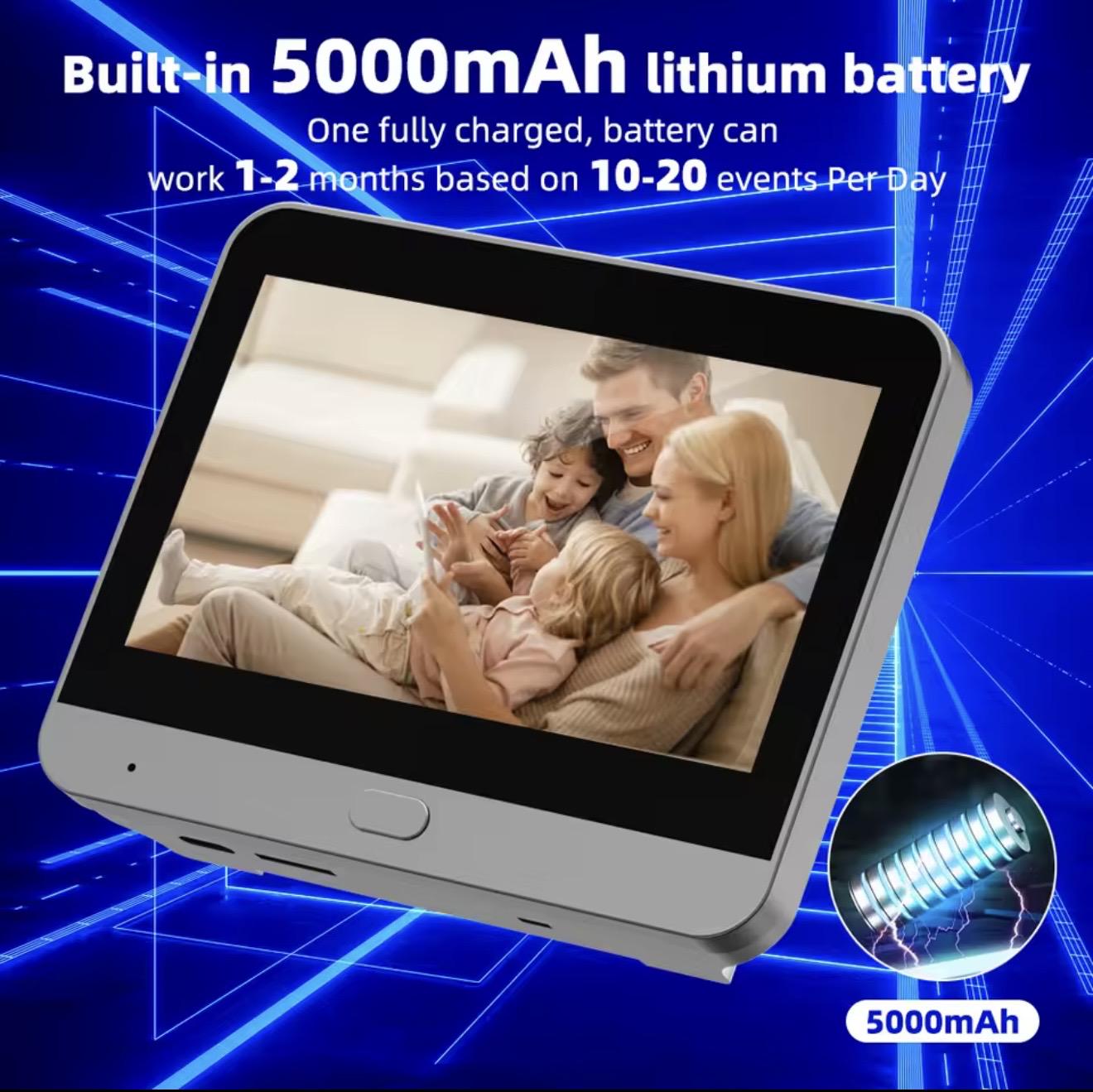 Відеоглазок-відеодзвінок Wi-Fi Tuya RH-PD10 з функцією відеодомофона (Key-000130) - фото 6 Відеоглазок-відеодзвінок Wi-Fi Tuya RH-PD10 з функцією відеодомофона (Key-000130) - фото 6