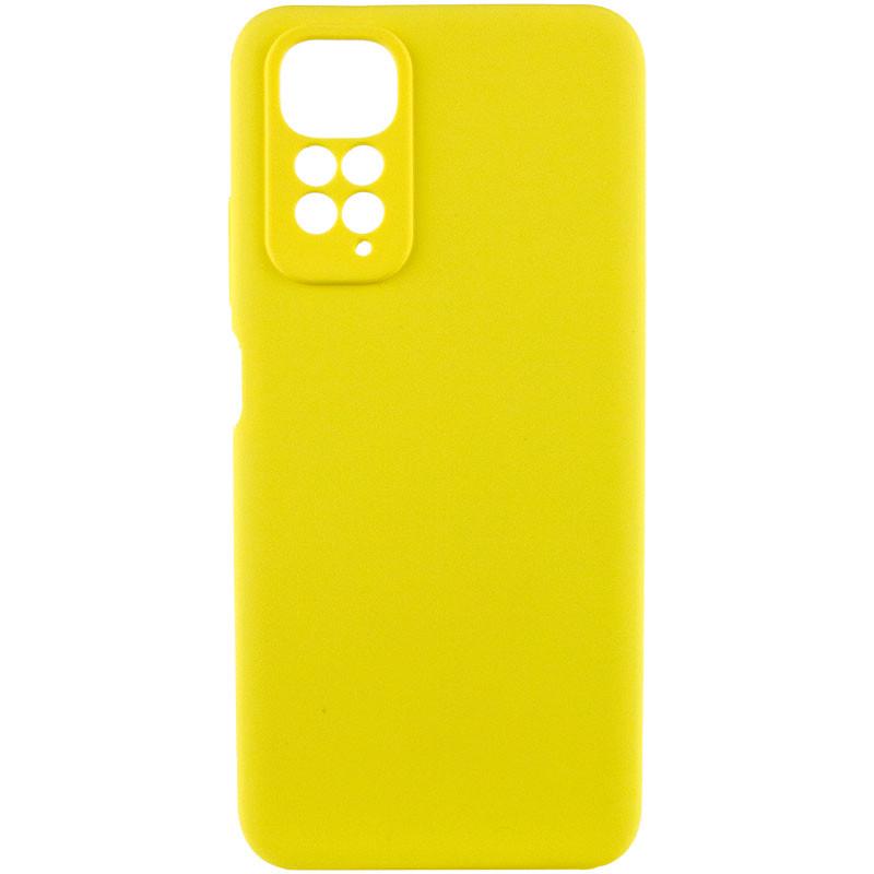 Противоударный чехол Silicone Cover Lakshmi Full Camera (AAA) для Xiaomi Redmi Note 11 (Global) / Note 11S  ЖЕЛТЫЙ / YELLOW