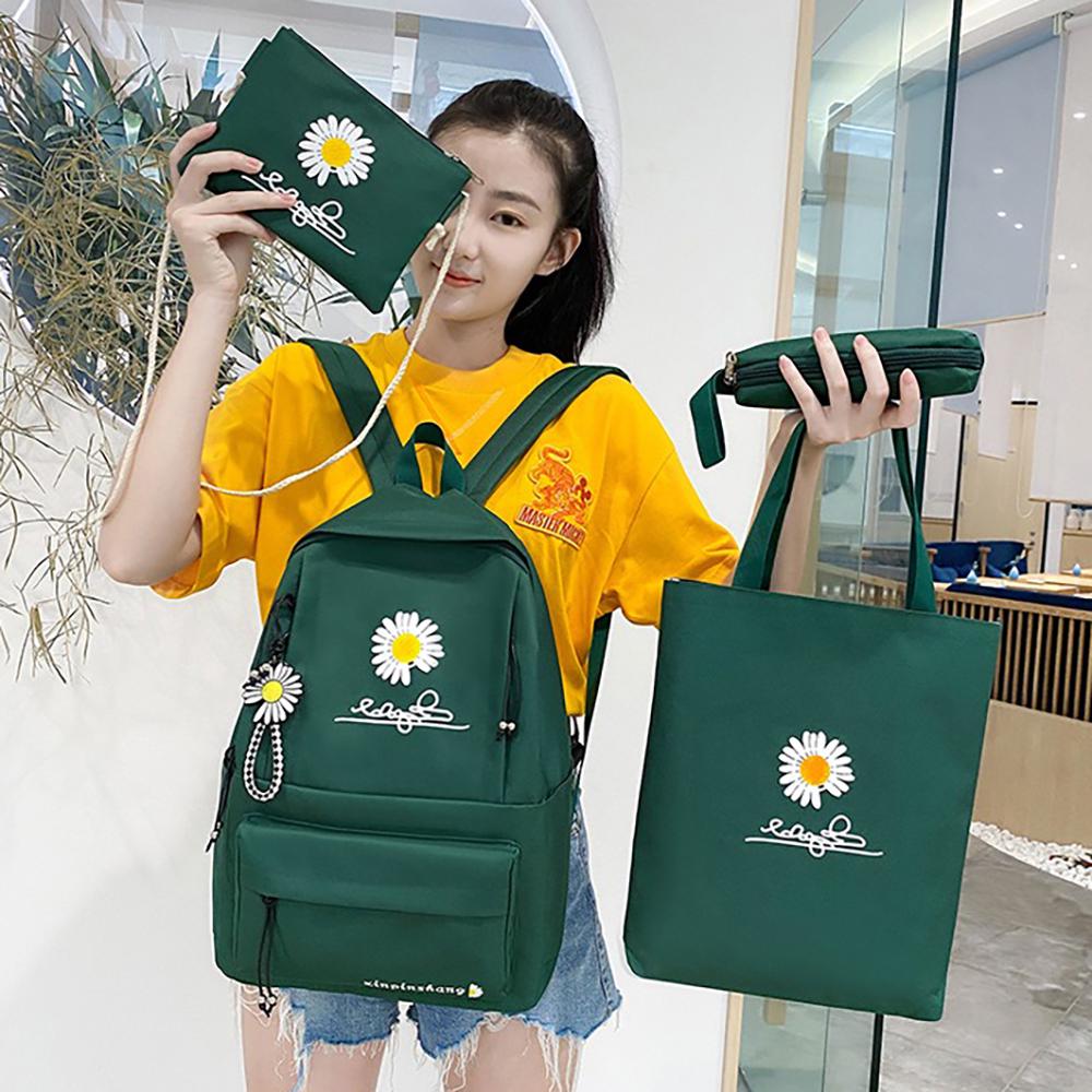 Шкільний рюкзак для дівчинки Ромашка 4в1 5-11 клас Темно-Зелений (27667935) - фото 2 Шкільний рюкзак для дівчинки Ромашка 4в1 5-11 клас Темно-Зелений (27667935) - фото 2