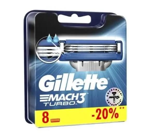Кассеты сменные для бритья Gillette Mach3 Turbo 8 шт. (34124105)