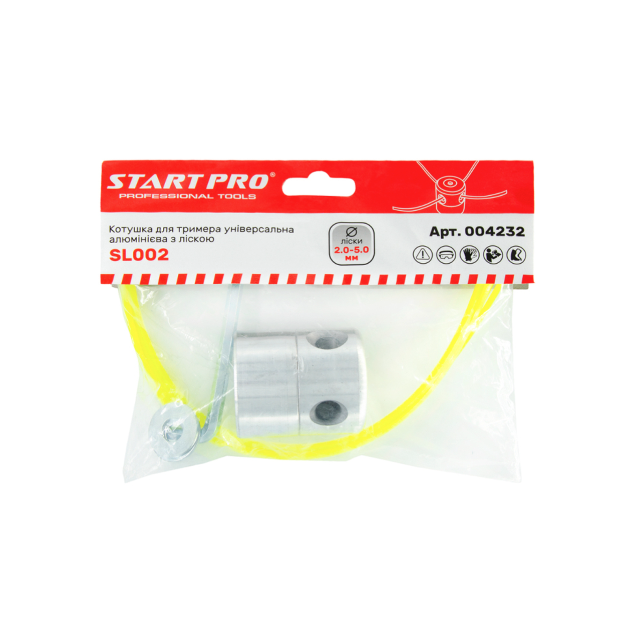 Катушка для триммера SL002 Start Pro 4232 универсальная алюминиевая с леской - фото 2 Катушка для триммера SL002 Start Pro 4232 универсальная алюминиевая с леской - фото 2