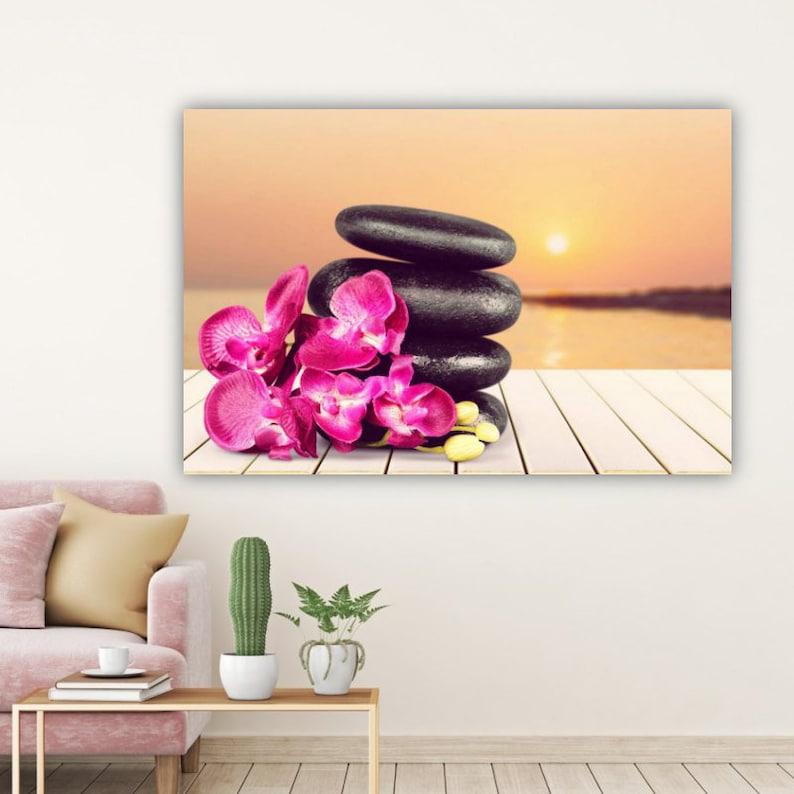 Картина на холсте KIL Art Камни и орхидеи 51x34 см (392)