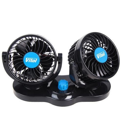 Вентилятор VitOl HX-T303-1 4" 12V 6,5W подвійний дві швидкості - фото 1