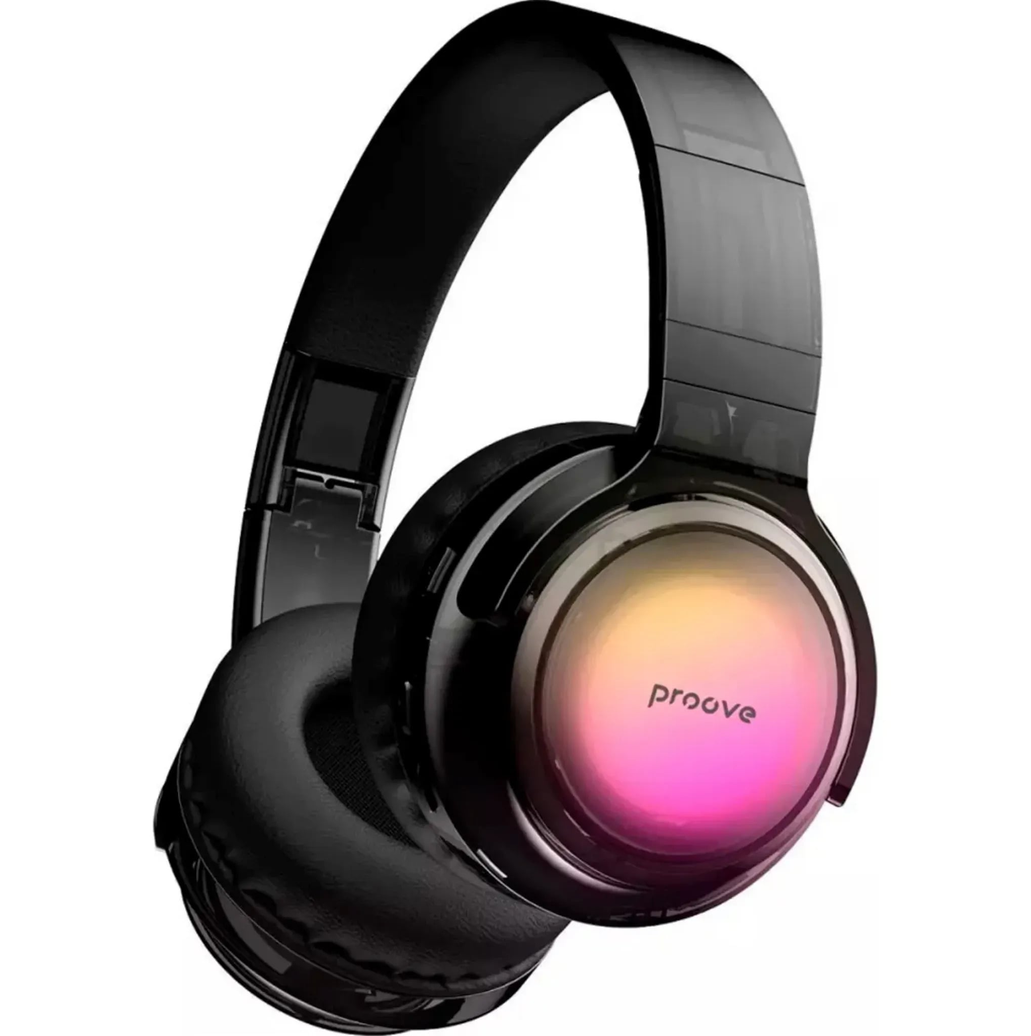 Наушники беспроводные Proove Crystal Galaxy Bluetooth полноразмерные с подсветкой RGB и микрофоном