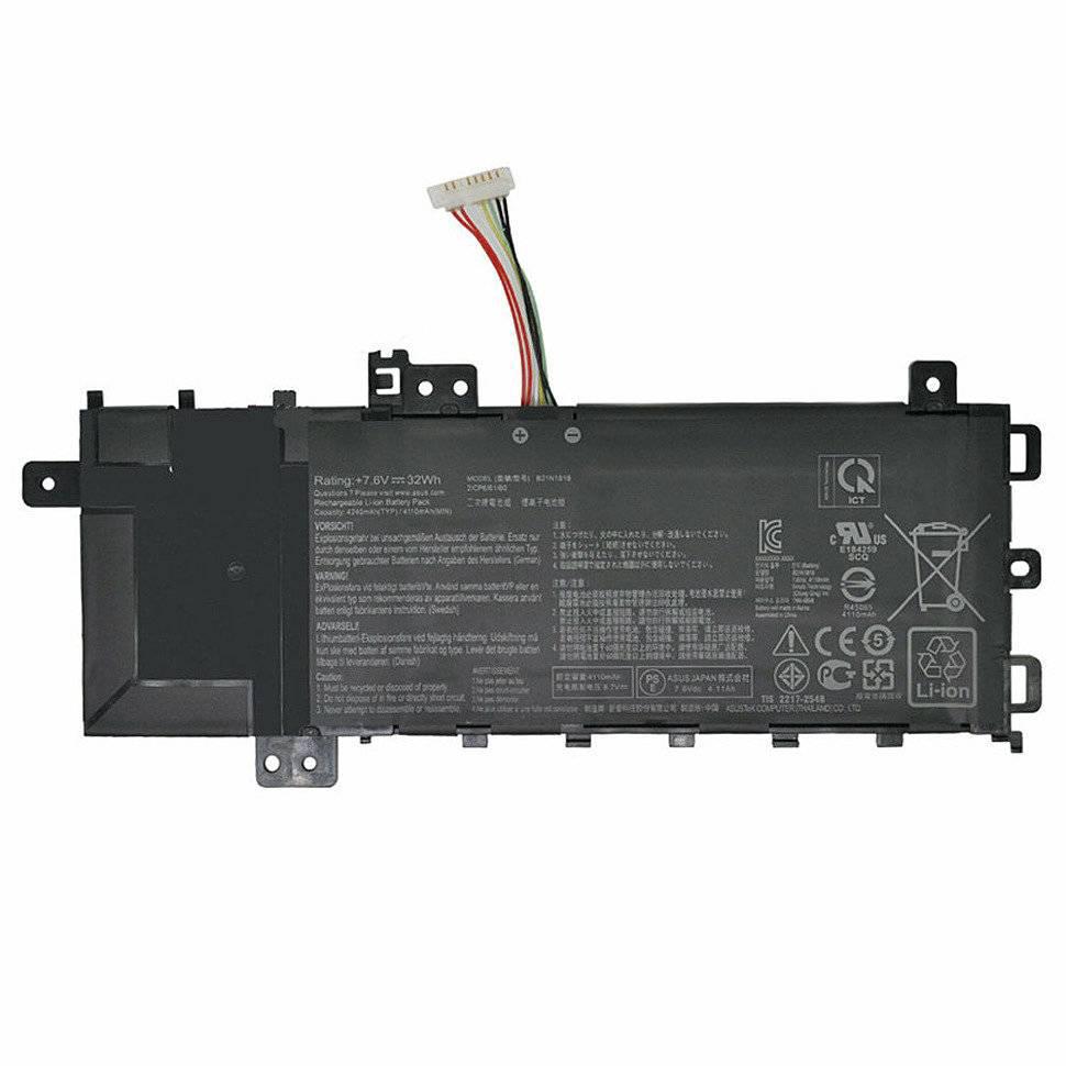 Акумулятор для ноутбука Asus B21N1818 VivoBook X512UF 7,6 V 4200 mAh OEM тип 3 Black