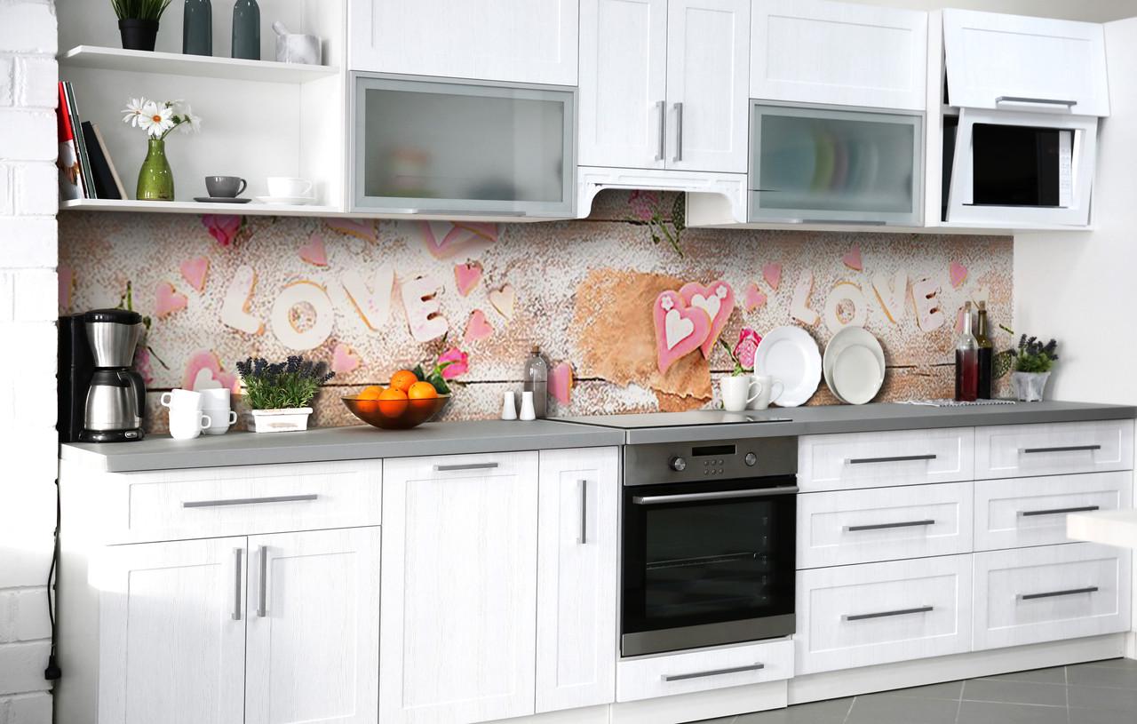 Кухонный фартук Сладкая любовь виниловый самоклеющийся 60х250 см Кухонный фартук Сладкая любовь виниловый самоклеющийся 60х250 см