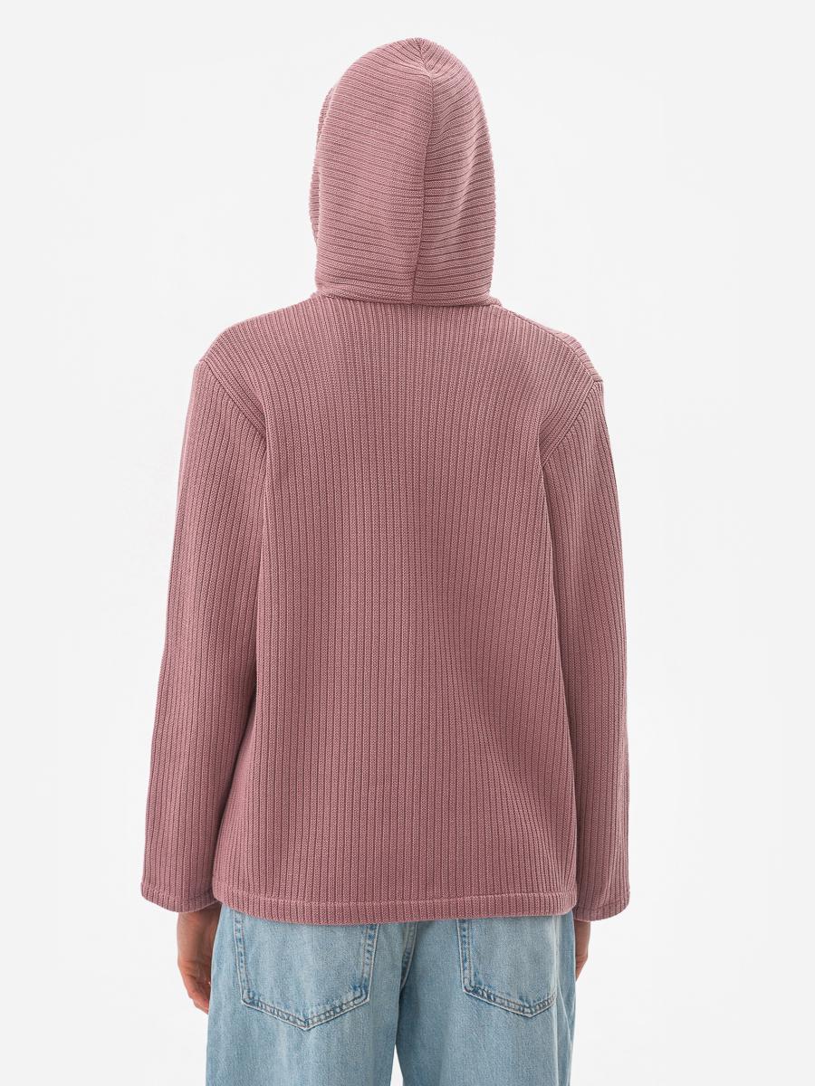 Кардиган хлопковый с капюшоном SVTR р.48-52 Темный пудровый (592) - фото 5 Кардиган хлопковый с капюшоном SVTR р.48-52 Темный пудровый (592) - фото 5