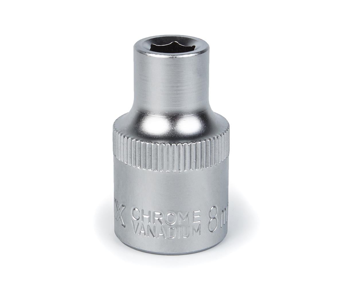 Головка торцевая Polax автомобильная шестигранная 8 мм 1/2 CrV (25-082)