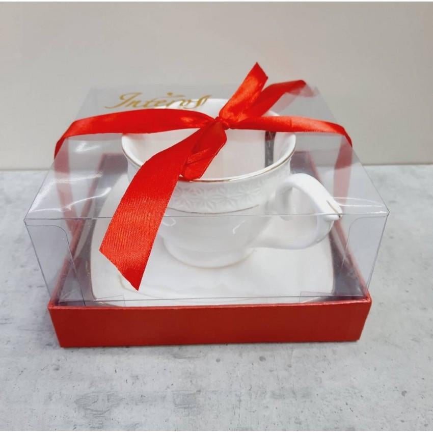 Чашка з блюдцем Interos S506710-AGIFT 73064 Снігова королева порцелянова 280 мл