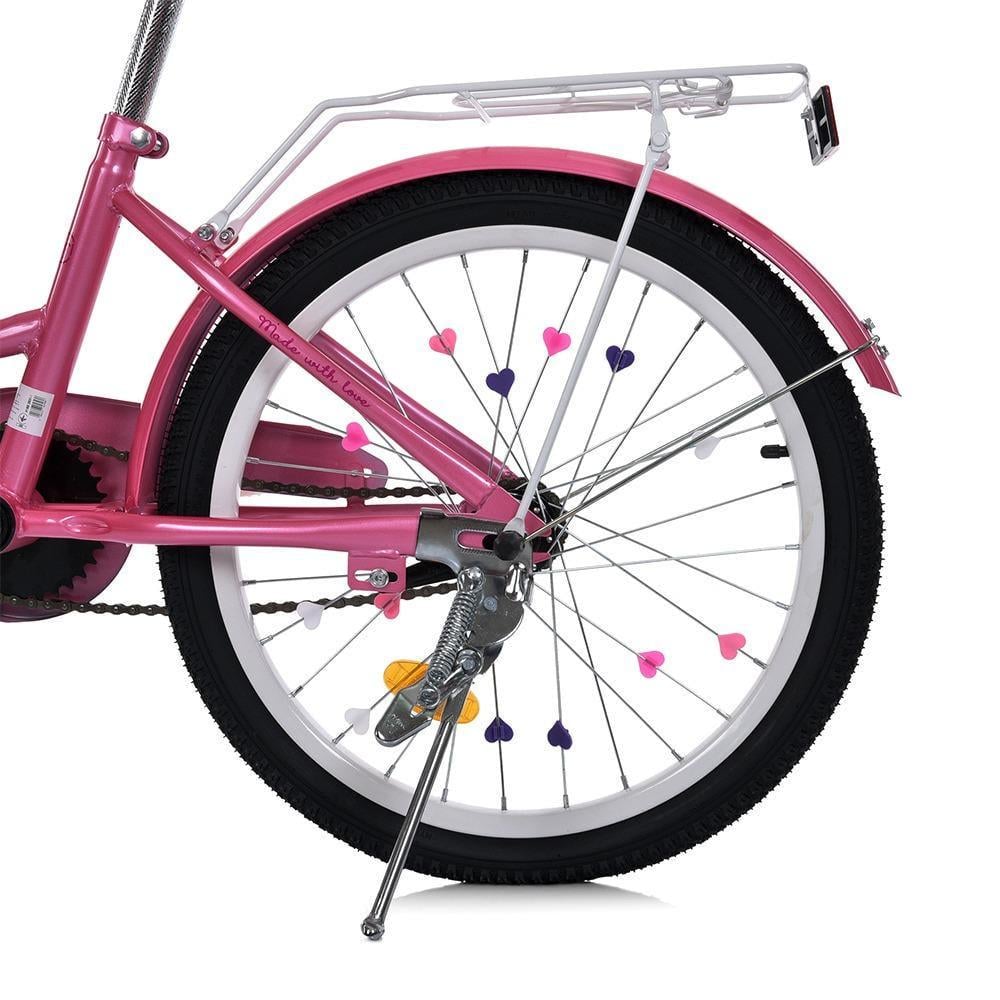 Велосипед для дівчинки PROF1 Wave 20" з багажником Рожевий - фото 6 Велосипед для дівчинки PROF1 Wave 20" з багажником Рожевий - фото 6