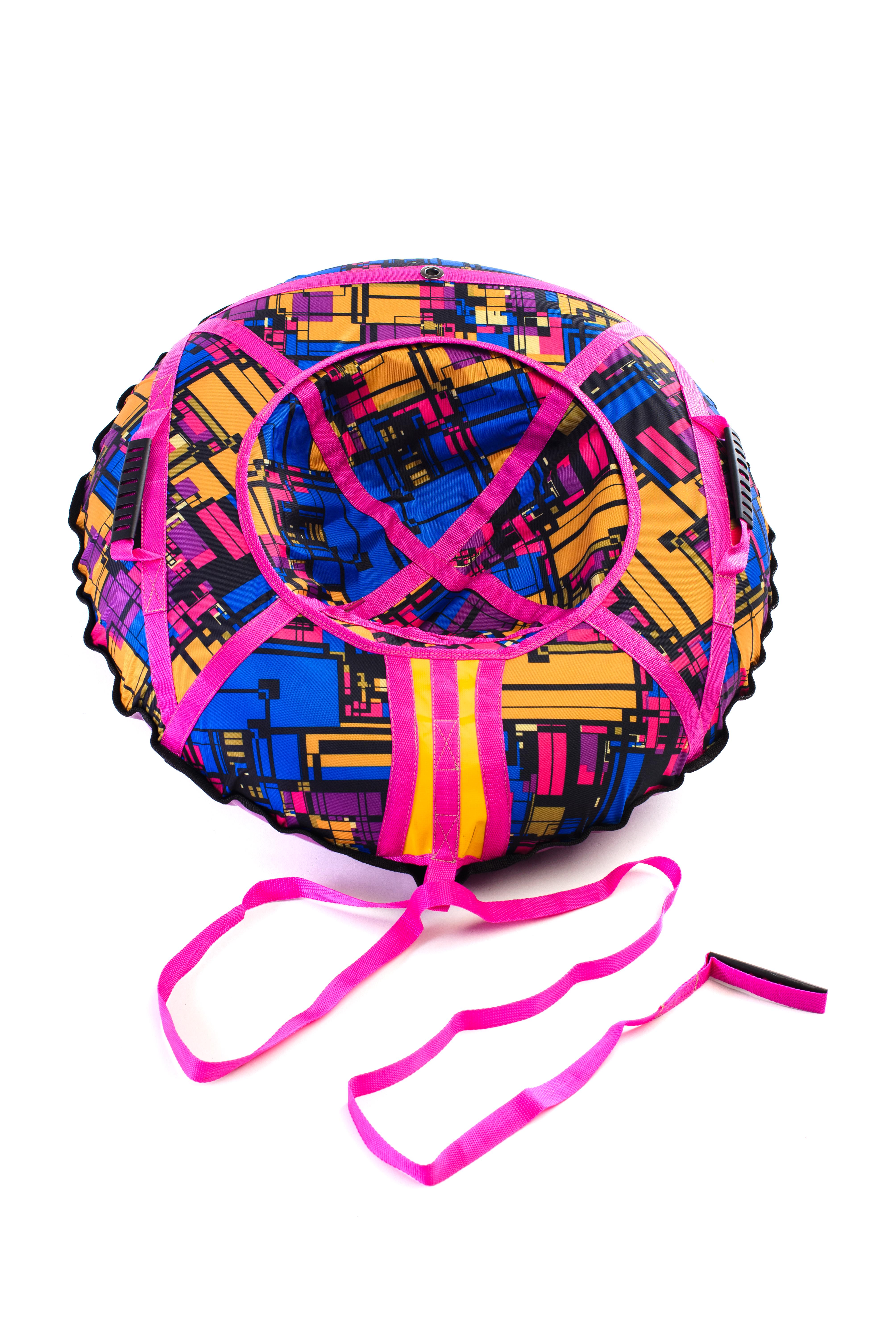 Надувні санки-ватрушка Kospa 120 cм Геометрія/Рожевий (1080)