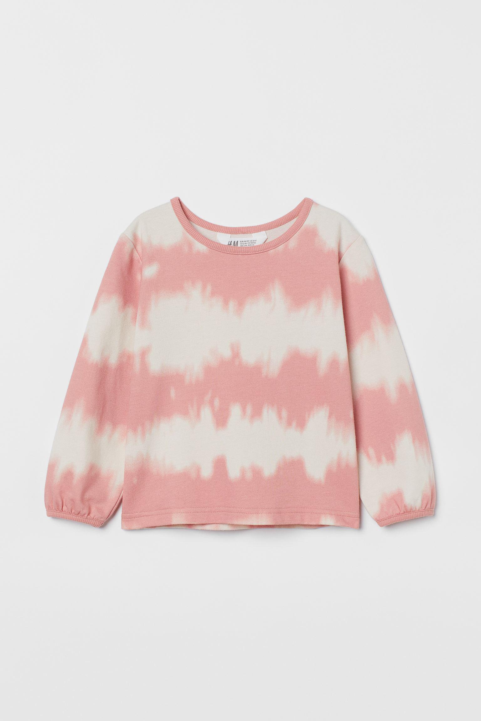 Свитшот H&M 134-140 см Бело-розовый (2201909348)