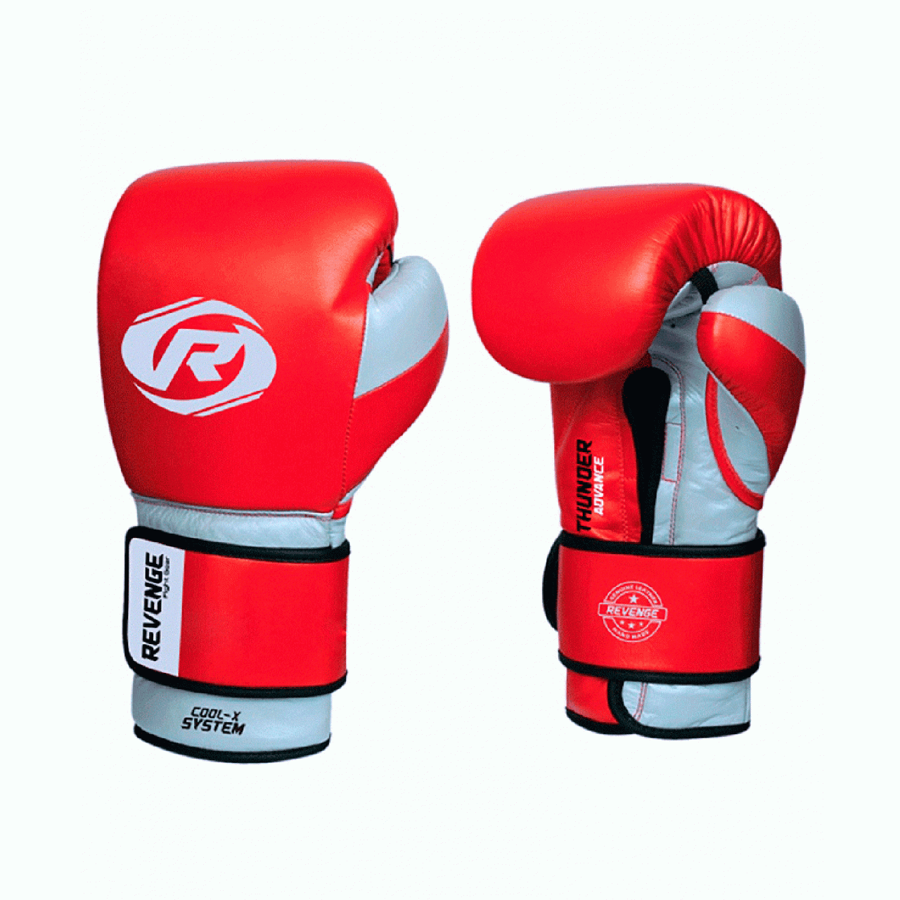 Боксерские перчатки кожаные EV-10-1026 на липучке 12 унций Красный (2021103084)