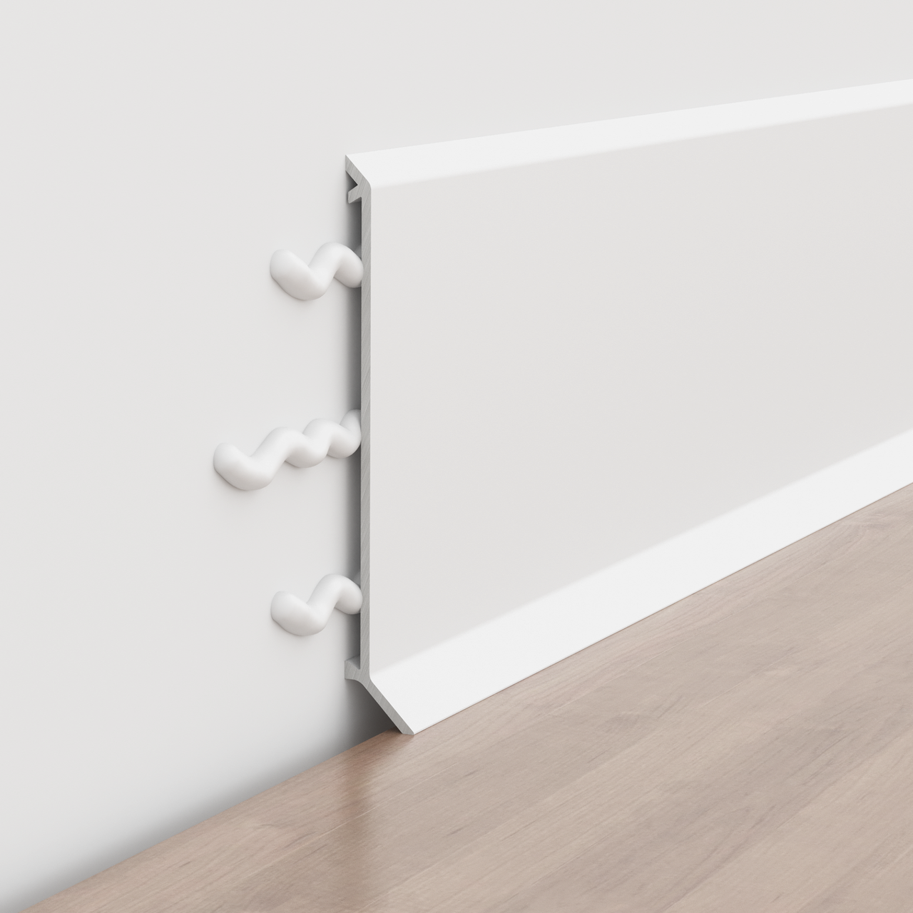 Плинтус накладной FSPRO P80 алюминиевый 2,5 м Белый (F1.P80W)