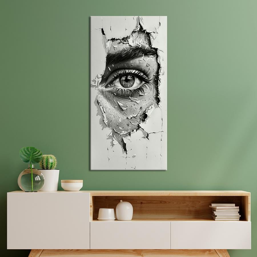 Картина на полотні Чорно-біле око 80x40 см (290VP_L) - фото 2