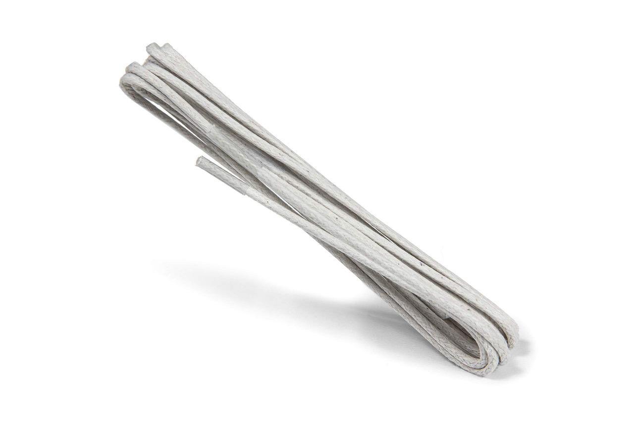 Шнурки для взуття Kaps вощені тонкі 60 см Світло-сірий