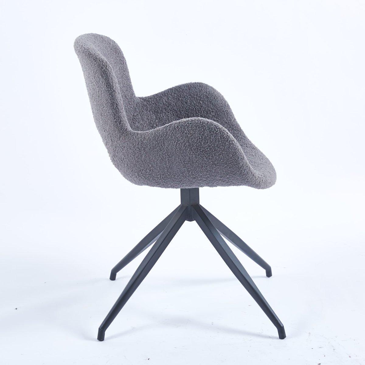 Стул Intarsio GERDA с оборотом 180° Черный/Серый (18290196) - фото 4 Стул Intarsio GERDA с оборотом 180° Черный/Серый (18290196) - фото 4