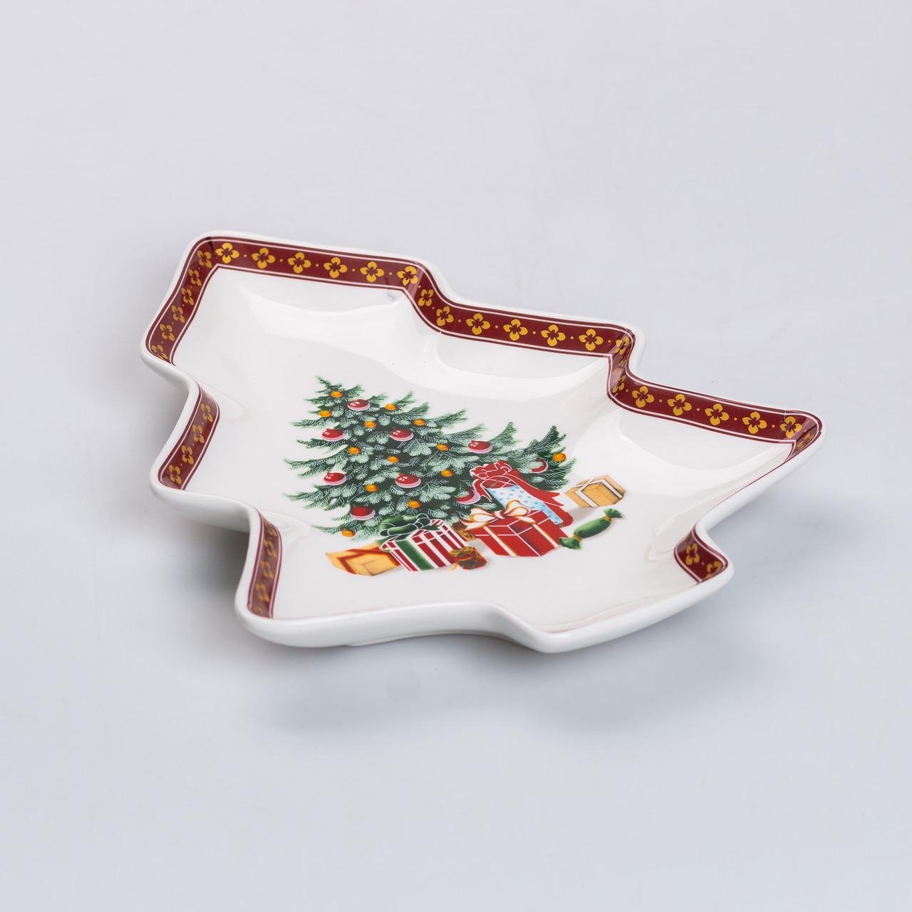 Блюдо сервировочное Christmas фигурное 25,5х21 см (HP-SD-1) - фото 4