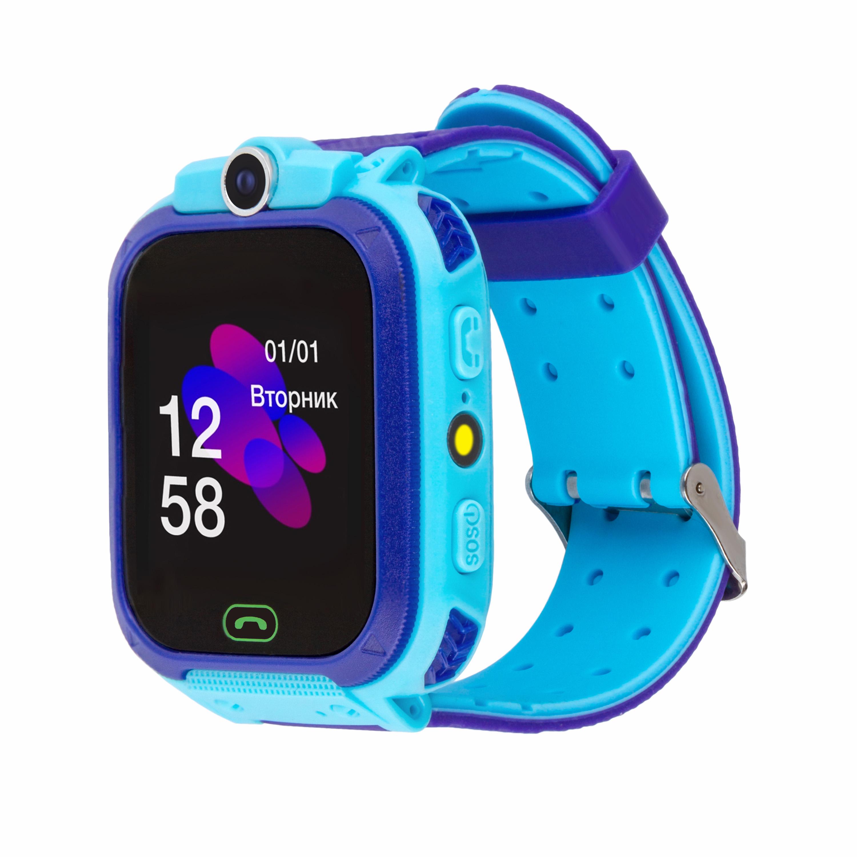 Дитячий смарт годинник-телефон трекер Discovery iQ3700 Camera LED Light Blue