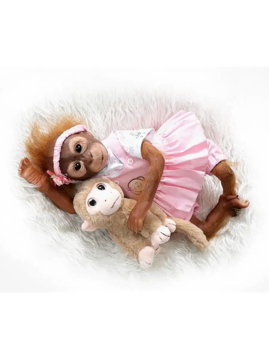 Кукла мягконабивная Реборн Обезьяна Бинго 52 см (5454333) - фото 5 Кукла мягконабивная Реборн Обезьяна Бинго 52 см (5454333) - фото 5