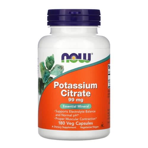 Калий NOW Potassium Citrate 99 мг 180 Veg Caps (NOW-01448) Калий NOW Potassium Citrate 99 мг 180 Veg Caps (NOW-01448)