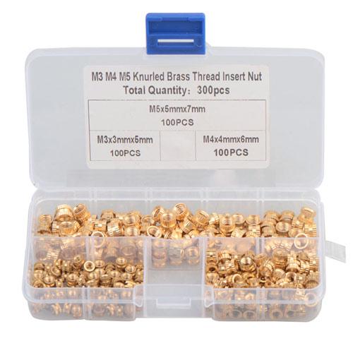 Гайка закладная с накаткой и внутренней резьбой латунная 300 шт. (11459993)