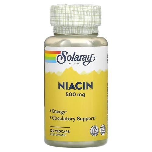 Ниацин B-3 Solaray Niacin 500 мг 100 VegCaps (SOR-04363)