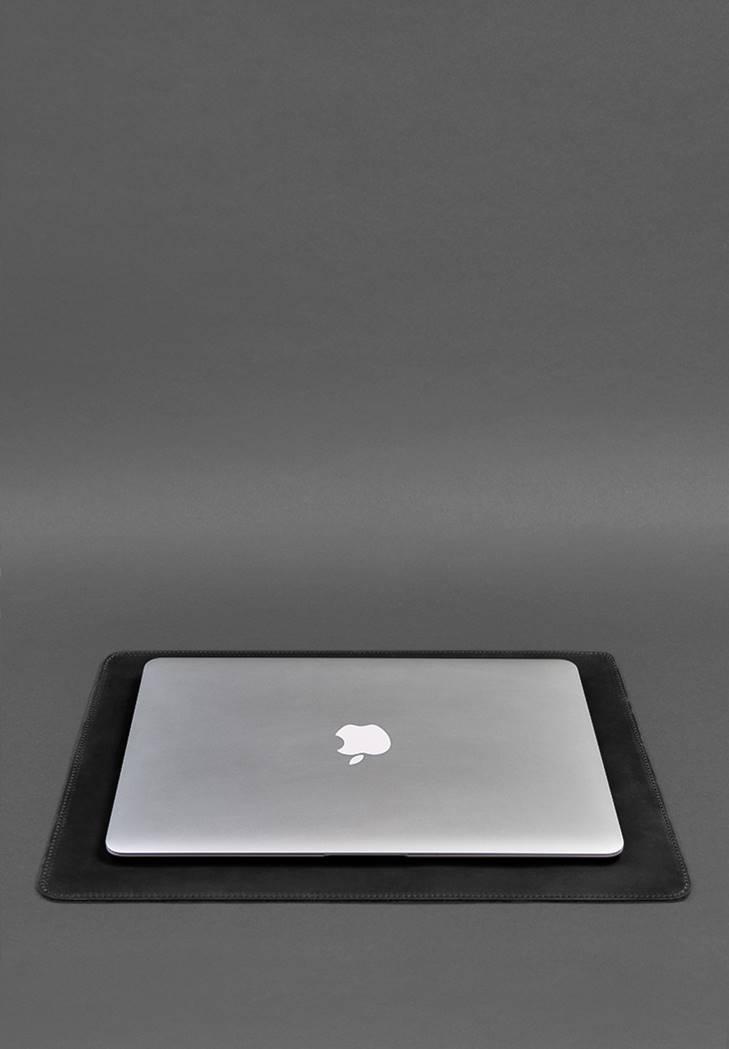 Набор для рабочего стола из натуральной кожи 1.0 Crazy Horse Черный (A-027506) - фото 5