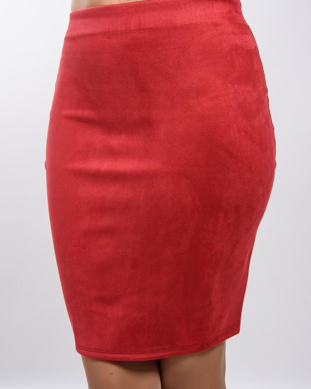 Юбка замшевая 0088-1 M Red - фото 4 Юбка замшевая 0088-1 M Red - фото 4