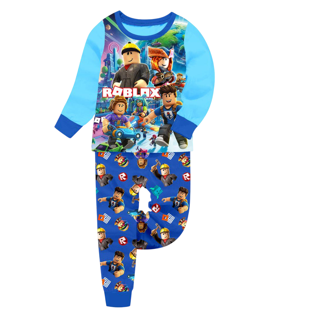 Пижама детская для мальчиков ROBLOX 7 светится в темноте 13 лет рост 134-140 см Синий (118840184)